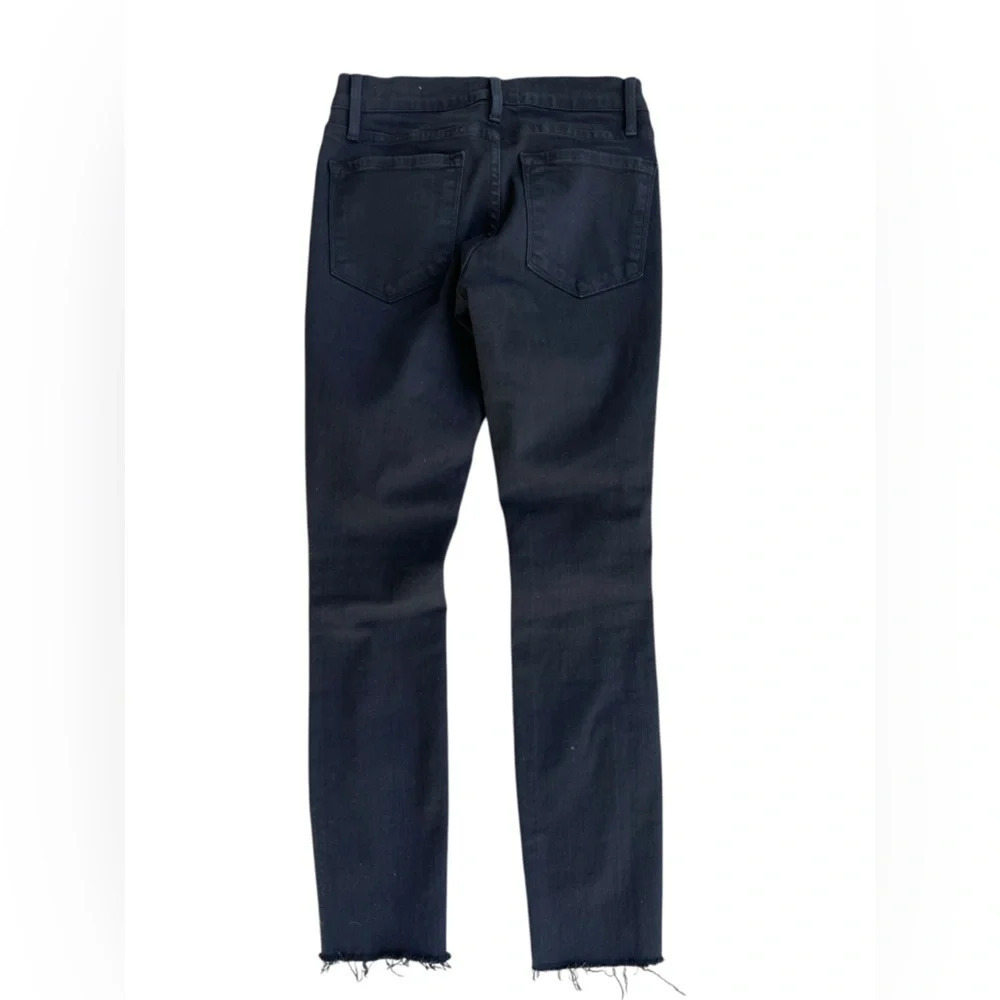 FRAME Black  DENIM LE SKINNY DE JEANNE Jeans Size 24 - Picture 2 of 9